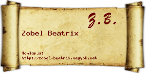 Zobel Beatrix névjegykártya